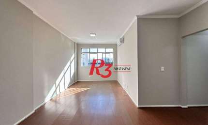 Apartamento com 2 dormitórios para alugar, 115 m² por R$ 5.622,23/mês - Gonzaga - Santos/SP