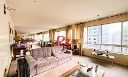 Apartamento à venda, 302 m² por r$ 3.000.000,00 - boqueirão - santos/sp