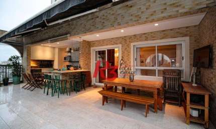 Cobertura à venda, 437 m² por R$ 5.600.000,00 - Gonzaga - Santos/SP