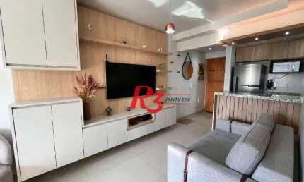 Apartamento com 2 dormitórios à venda, 53 m² por r$ 780.000,00 - embaré - santos/sp