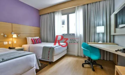 Flat com 1 dormitório à venda, 25 m² - Gonzaga - Santos/SP