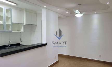 Apartamento com 2 dormitórios para alugar, 45 m² por R$ 1.296/mês - Chácara Letônia - Americana/SP