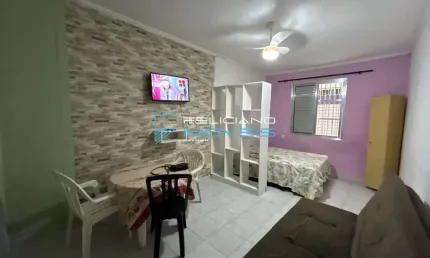 Kitnet com 1 quarto, Mirim, Praia Grande - R$ 165 mil, Cod: 6216