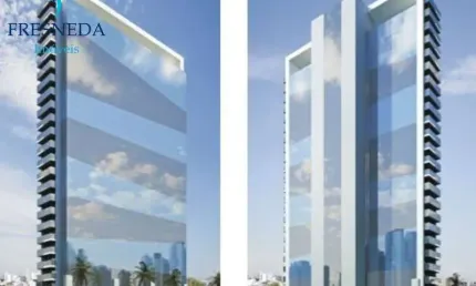 Conjunto com 266m², 8 vagas, ar condicionado central, forro, iluminação, persianas automatizadas, edifício com sala de reunião e auditório, bicicletário com vestiário, estacionamento rotativo aos visi