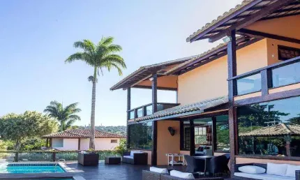 Casa alto padrão para temporada em armação dos búzios, ferradura, 11 dormitórios, 11 suítes, 14 banheiros, 4 vagas