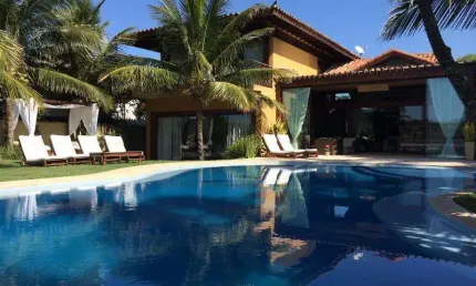 Casa alto padrão para temporada em armação dos búzios, ferradura, 5 dormitórios, 5 suítes, 7 banheiros, 4 vagas