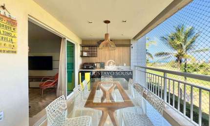 Apartamento no Golf Ville Resort com 3 dormitórios à venda, 102 m² por R$ 1.350.000 - Porto das Dunas - Aquiraz/CE