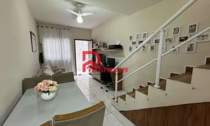 Sobrado de Condomínio com 2 quartos, Guilhermina, Praia Grande - R$ 440 mil, Cod: 6540