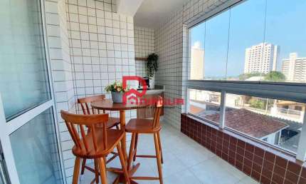 Apartamento com 2 quartos, Maracanã, Praia Grande - R$ 410 mil, Cod: 7138