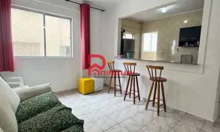 Apartamento com 1 quarto, Aviação, Praia Grande - R$ 270 mil, Cod: 7408