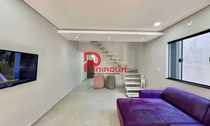 Sobrado com 3 quartos, Aviação, Praia Grande - R$ 935 mil, Cod: 7443