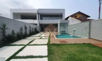 Rio mar casa contemporânea triplex à venda 5 suítes com 350 m², 3 vagas, piscina, sauna, sotão, barra da tijuca