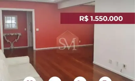 COPACABANA APARTAMENTO 3 QUARTOS , 1 SUÍTE DE FRENTE COM VARANDA ,129M² COM 2 VAGAS..