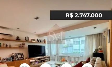 Apartamento com 2 quartos à venda na rua joão líra, leblon, rio de janeiro, 103 m2 por r$ 2.747.000