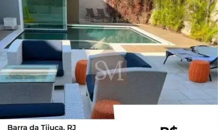Impressionante Mansão na Barra da Tijuca: 5 Quartos, 4 Suítes, 600 m², Condomínio Quintas do Rio, 3 Vagas, 8 Banheiros, PORTEIRA FECHADA