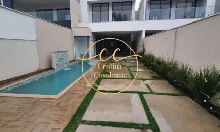 Rio mar: casa contemporânea triplex 5 suítes, 380m², piscina na barra da tijuca - rj