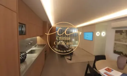 Barra Olímpica/Murano - Apartamento à venda 3 quartos com 1 suíte, 60,75 m², 1 vaga, varanda com cortina de vidro.