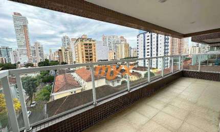 Apartamento com 1 dormitório para alugar, 76 m² por R$ 4.000,00/mês - Gonzaga - Santos/SP