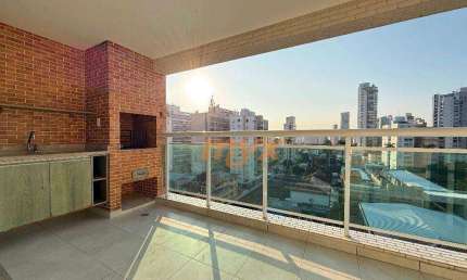 Apartamento com 3 dormitórios para alugar, 109 m² por R$ 6.500,00/mês - Gonzaga - Santos/SP