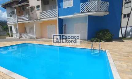 Sobrado em condominio com 2 suítes, 10m da Praia à venda, Prainha,Caraguatatuba, SP