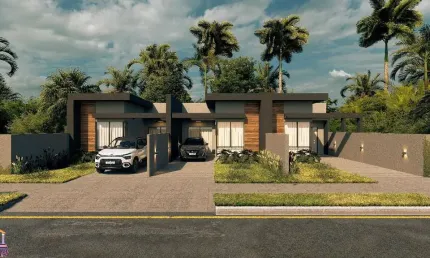 Casas novas com 3 quartos no loteamento matsu, capela velha em araucária apenas r$ 390.000,00