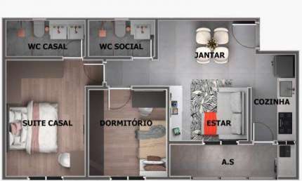 Cobertura à venda 2 quartos 1 suíte 1 vaga Rudge Ramos - São Bernardo do Campo - SP