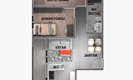 Apartamento à venda 2 quartos 1 suíte 1 vaga Rudge Ramos - São Bernardo do Campo - SP