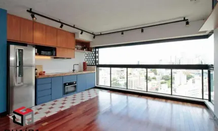 Apartamento de 35 M², todo mobiliado, ampla sala, 1 dormitório, 1 vaga - Bela Vista - São Paulo