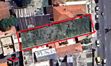 Terreno à venda na Rua Carijós, 82, Vila Alzira, Santo André