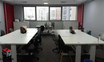 Sala comercial santa cecília com 50 m², 2 banheiros, 2 vagas, copa, cozinha, próximo ao metrô, portaria 24 horas.
