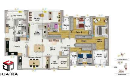 Apartamento à venda 4 quartos 4 suítes 5 vagas Nova Petrópolis - São Bernardo do Campo - SP