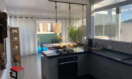 Cobertura locação 1 quarto escritório MOBILIADO Área gourmet Vila Alice - Santo André - SP