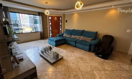 Santo André - Sobrado a venda 3 Suítes 4 Vagas Área Gourmet e 366m² - Mobiliado