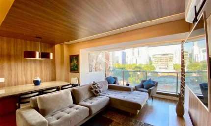 Condomínio Habitarte Verde no Brooklin - apartamento mobiliado de 84m2 com 1 quarto, sendo 1 suíte.