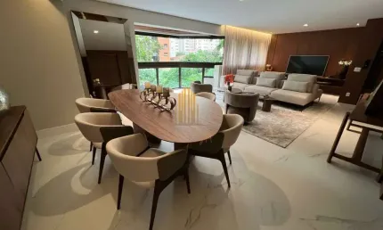 Manso Oscar Peterson na Vila Nova Conceição, Apartamento Mobiliado  de 159m² com 3 suítes, 3 vagas.