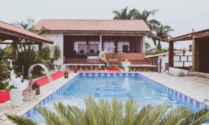 Chácara a venda com piscina e churrasqueira, 1000m² de terreno, zona sul Chácara a venda com piscina