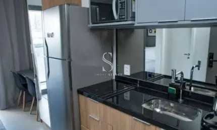 Condominio On Paulista no Paraíso, Studio Mobiliado de 20m² com 1 dormitório, sem vaga.