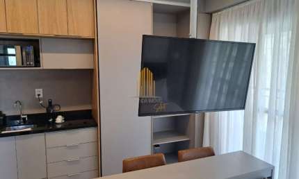 EDIFICIO  VITRALI MOEMA, APARTAMENTO DE 25m² COM 1 DORMITÓRIO , 1 BANHEIRO, VARANDA E NÃO POSSUI  VA