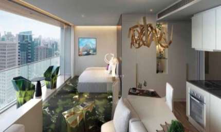 Condomínio W Residence na Vila Olímpia, Apartamento de 53m² com 1 dormitório, 1 vaga.