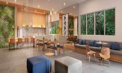 Condomínio My One Estação Campo Belo no Brooklin, Apartamento de 49m² com 2 dormitórios, terraço, se