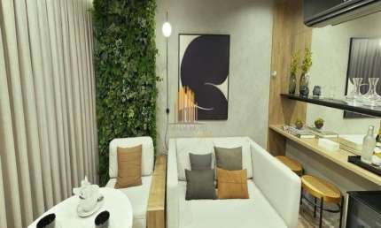 Condomínio ZIP Brooklin, Studio Residencial de 48m² com 1 suíte, terraço.