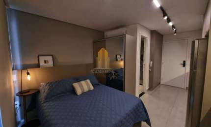 Condominio Alle Studios em Campo Belo - SP, Studio Mobiliado de 24m² com 1 dormitório, sem vaga.