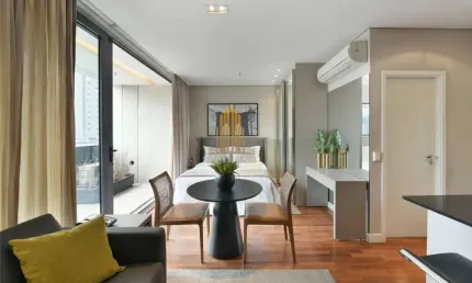 Condominio fl faria lima , vila olimpia. apartamento de 42m² com 1 dormitório , 1 banheiro e 1 vaga