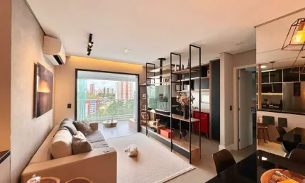 Condomínio It's 163 no Morumbi, Apartamento de 60m² com 1 suíte, 1 vaga.