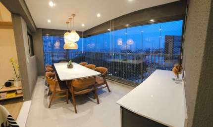 Sinfonia Vila Mascote, Apartamento Mobiliado de 74m² com 3 dormitórios, 1 suíte, 2 vagas.