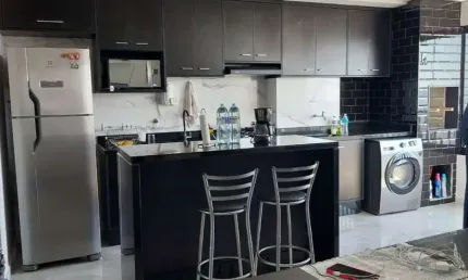 Condomínio piscina station resort - apartamento de 50m² com 2 dormitórios, 1 banheiro e 1 vaga