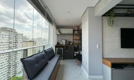 Chez Vouz, Apartamento de 75m² com 2 quartos  sendo 1 suite, 1 vaga em  Moema