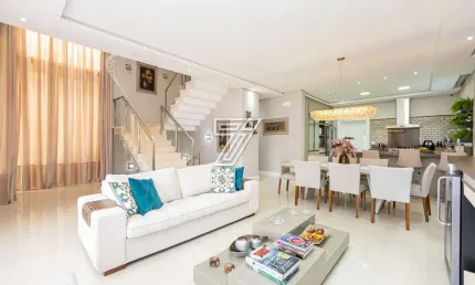 Casa em condomínio fechado com 6 quartos à venda na Rua Hermenegildo Luca, 101, Santa Felicidade, Curitiba, 374 m2 por R$ 3.800.000