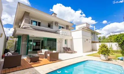 Casa em condomínio fechado com 4 quartos à venda na rua josé nicco, 360, mossunguê, curitiba, 381 m2 por r$ 3.750.000