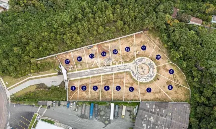 Lotes em condomínio à venda em santa felicidade, no condomínio canto das pedras - 302 a 546 m² | ref. 488